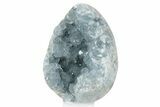 Crystal Filled Celestine (Celestite) Egg Geode - Madagascar #249126-2